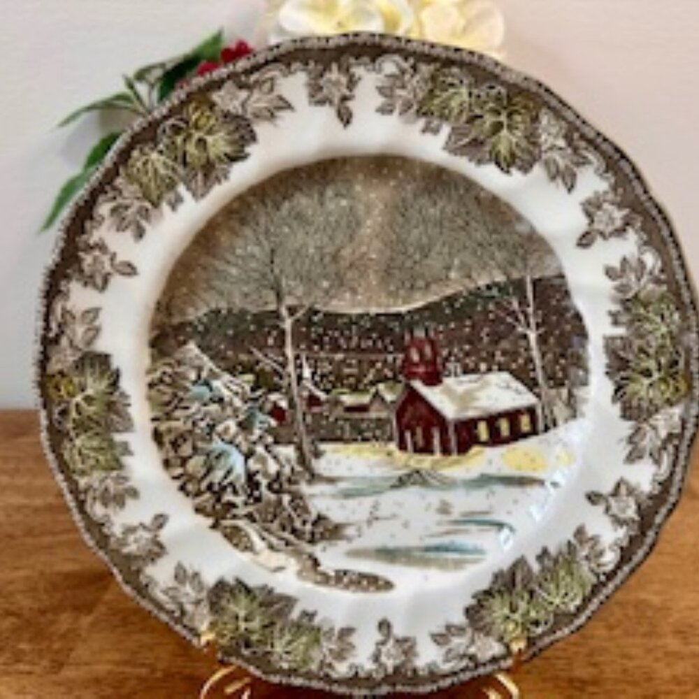 Vintage Johnson Brothers The Friendly Village Dinner Plate – Made in England